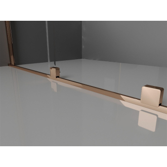 Mexen Velar vysúvací sprchovací kút 130x90 cm, transparent, ružové zlato 871-130-090-01-60