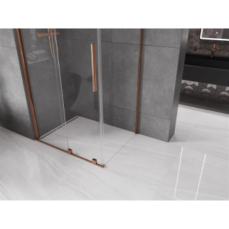 Mexen Velar vysúvací sprchovací kút 130x90 cm, transparent, ružové zlato 871-130-090-01-60