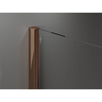 Mexen Velar výsuvný sprchovací kút 140x80 cm, transparent, ružové zlato 871-140-080-01-60