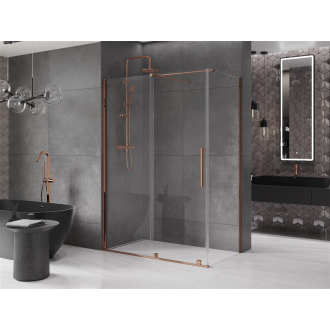 Mexen Velar výsuvný sprchovací kút 150x85 cm, transparent, ružové zlato 871-150-085-01-60