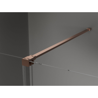 Mexen Velar sprchovací kút 140x80 cm, transparent, kartáčovaná meď 871-140-080-01-65