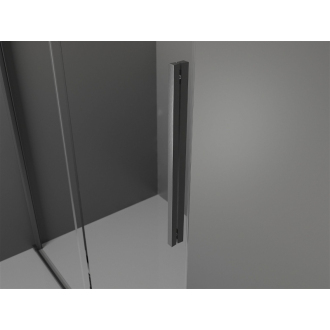 Mexen Velar sprchovací kút 90x85 cm, priehľadná, šedá kartáčovaná 871-090-085-01-66