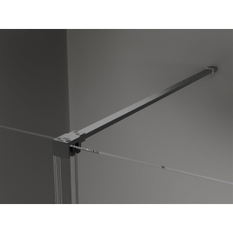 Mexen Velar sprchovací kút 90x85 cm, priehľadná, šedá kartáčovaná 871-090-085-01-66