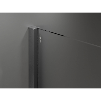 Mexen Velar sprchovací kút 90x85 cm, priehľadná, šedá kartáčovaná 871-090-085-01-66