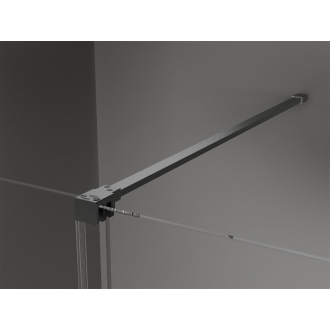 Mexen Velar sprchovací kút 100x90 cm, priehľadná, šedá kartáčovaná 871-100-090-01-66