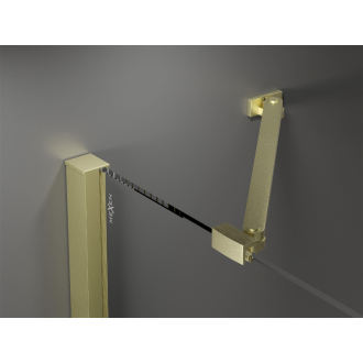 Mexen Velar Duo vysúvací sprchovací kút 90x90, transp., brúsené zlato 871-090-090-02-55