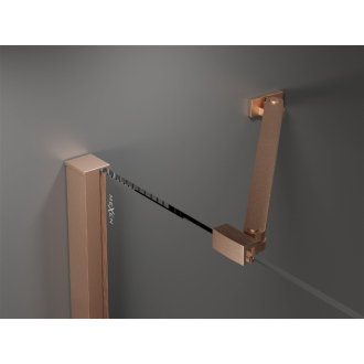 Mexen Velar Duo výsuvný sprchovací kút 100x100, transp., brúsená meď 871-100-100-02-65