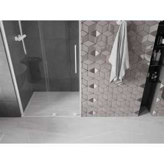 Mexen Velar posuvné sprchové dvere 120 cm, transparentné, biele - 871-120-000-01-20