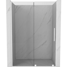 Mexen Velar posuvné sprchové dvere 130 cm, transparentné, biele - 871-130-000-01-20