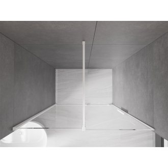 Mexen Velar posuvné sprchové dvere 130 cm, transparentné, biele - 871-130-000-01-20