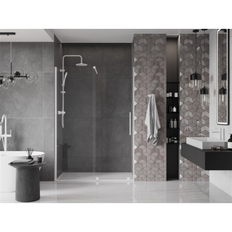 Mexen Velar posuvné sprchové dvere 150 cm, transparentné, biele - 871-150-000-01-20