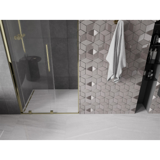 Mexen Velar posuvné sprchové dvere 120 cm, priehľadné, zlaté - 871-120-000-01-50