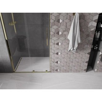 Mexen Velar posuvné sprchové dvere 120 cm, priehľadné, zlaté - 871-120-000-01-50