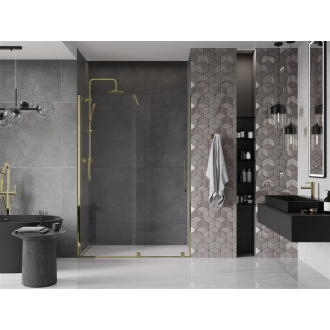 Mexen Velar posuvné sprchové dvere 150 cm, priehľadné, zlaté - 871-150-000-01-50