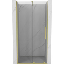 Mexen Velar posuvné sprchové dvere 90 cm, transparentné, brúsené zlato 871-090-000-01-55