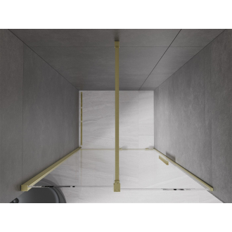 Mexen Velar posuvné sprchové dvere 110 cm, transparentné, brúsené zlato 871-110-000-01-55