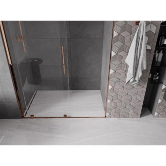 Mexen Velar posuvné sprchové dvere 150 cm, transparentné, ružové zlato - 871-150-000-01-60