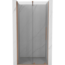 Mexen Velar posuvné sprchové dvere 90 cm, transparentné, brúsená meď - 871-090-000-01-65