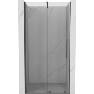 Mexen Velar posuvné sprchové dvere 120 cm, transparent, šedá kartáčovaný 871-120-000-01-66