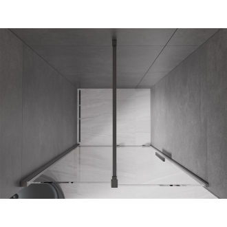 Mexen Velar posuvné sprchové dvere 120 cm, transparent, šedá kartáčovaný 871-120-000-01-66