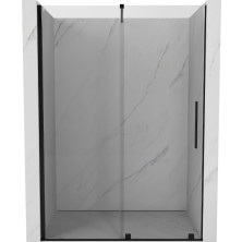 Mexen Velar posuvné sprchové dvere 130 cm, priehľadné, čierne - 871-130-000-01-70