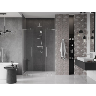 Mexen Velar Duo posuvné sprchové dvere 150 cm, transparentné, chróm - 871-150-000-02-01