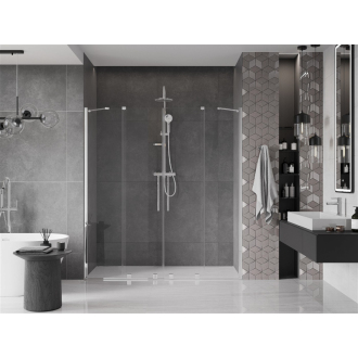 Mexen Velar Duo posuvné sprchové dvere 200 cm, transparentné, chróm - 871-200-000-02-01
