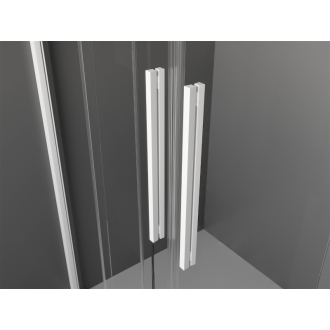 Mexen Velar Duo posuvné sprchové dvere 160 cm, transparentné, biele - 871-160-000-02-20