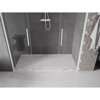 Mexen Velar Duo posuvné sprchové dvere 200 cm, transparentné, biele - 871-200-000-02-20