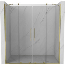 Mexen Velar Duo posuvné sprchové dvere 170 cm, priehľadné, zlaté - 871-170-000-02-50