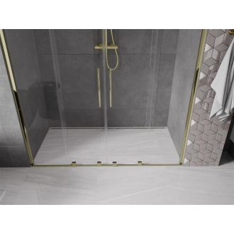 Mexen Velar Duo posuvné sprchové dvere 170 cm, priehľadné, zlaté - 871-170-000-02-50