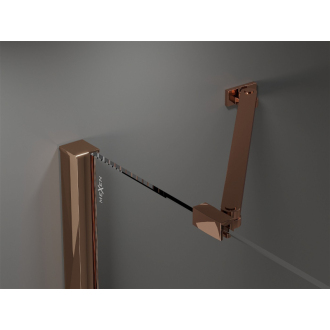Mexen Velar Duo posuvné sprchové dvere 150 cm, transparent, ružové zlato 871-150-000-02-60