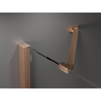 Mexen Velar Duo posuvné sprchové dvere 150 cm, transparent, brúsená meď 871-150-000-02-65