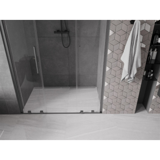 Mexen Velar Duo posuvné sprchové dvere 150, transp., sivá kefa. 871-150-000-02-66