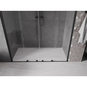 Mexen Velar Duo posuvné sprchové dvere 170 cm, priehľadné, čierne - 871-170-000-02-70