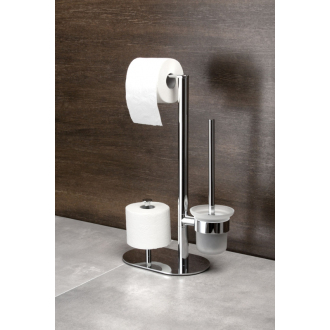 DEANTE ADR_0732 Stojan s držiakom na toaletný papier a WC štetkou, chróm