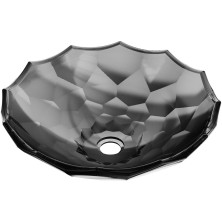 Mexen Inga sklenené umývadlo na dosku 44 x 44 cm, čierne - 24074470