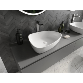 Mexen Ono umývadlo na dosku z konglomerátu 51 x 39 cm, biela - 23045101