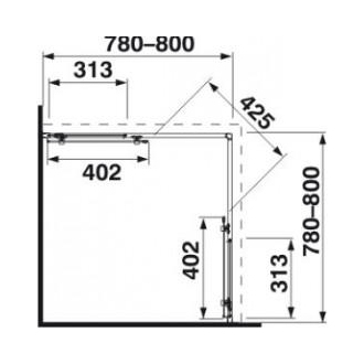 JIKA Lyra Plus H2513810006651 Sprchovací kút 800x800 biela