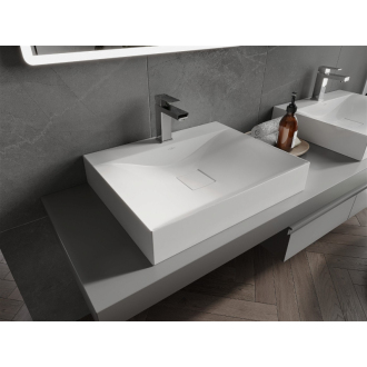 Mexen Poli umývadlo na dosku z konglomerátu 1/O 60 x 48 cm, biela - 23026001