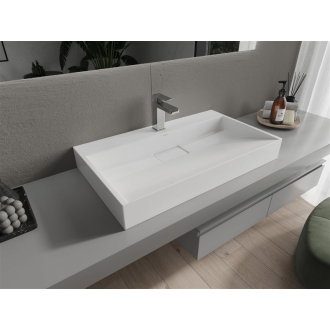 Mexen Ava umývadlo na dosku z konglomerátu 1/O 80 x 46 cm, biela - 23018001