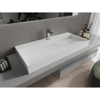 Mexen Ava umývadlo na dosku z konglomerátu 1/O 100 x 46 cm, biela - 23011001