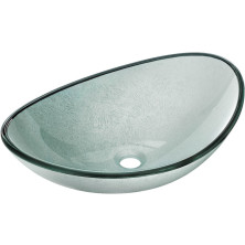 Mexen Sonia sklenené umývadlo na dosku 54 x 37 cm, strieborné - 24145411