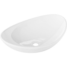 Mexen Sonia sklenené umývadlo na dosku 54 x 37 cm, biele - 24145430