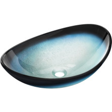 Mexen Sonia sklenené umývadlo na dosku 54 x 37 cm, modré - 24145447