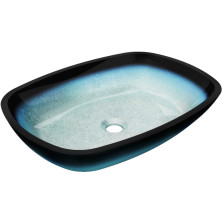 Mexen Araks sklenené umývadlo na dosku 54 x 39 cm, modré - 24155447