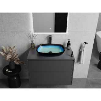 Mexen Araks sklenené umývadlo na dosku 54 x 39 cm, modré - 24155447