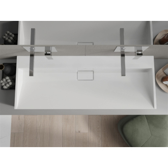 Mexen Ava umývadlo na dosku z konglomerátu B/O 120 x 46 cm, biela - 23011200