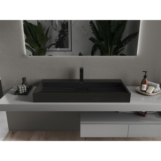 Mexen Ava umývadlo na dosku z konglomerátu 1/O 100 x 46 cm, čierna - 23011071