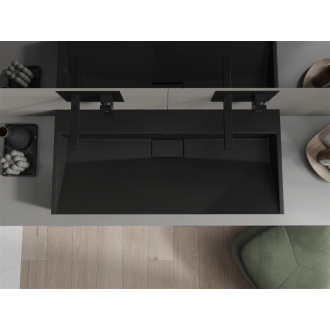 Mexen Ava umývadlo na dosku z konglomerátu B/O 100 x 46 cm, čierna - 23011070